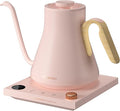 INTASTING Gooseneck Electric Kettle with 1℉ Temperature Control, 0.9 Liter | Fast Heating, Stainless Steel Interior, for Pour Over Coffee, Tea & Boiling Water, Keep Warm, Auto Shut-Off, 1200W, Pink