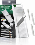 Benriner Japanese Mandoline Slicer – Vegetable Slicer with 4 Stainless Steel Blades, BPA-Free Adjustable Vegetable Cutter – Official US Version with Authentic Retail Packaging