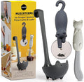 OTOTO Muscateers Bundle of Mary Cat, Katie, Kitty - Jar Scraper Spatula, Soup Ladle, Pizza Cutter - Cute Kitchen Accessories, Spooky Gothic Cat Gifts for Women, Kitchen Gifts, Halloween Gifts