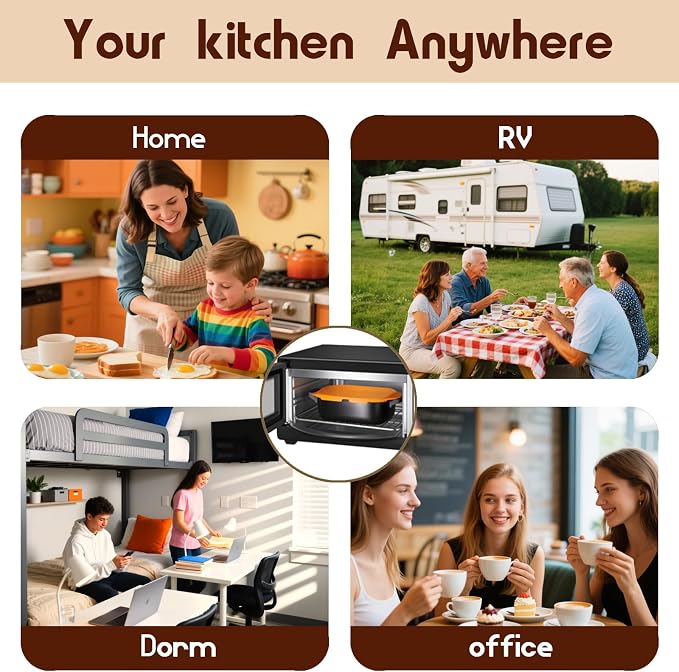 MKYSAIL Quick-Heat Microwave Egg Cooker and 33 OZ Microwave Grill Combo | 2-Piece Breakfast Maker Set for Grilling,Crisping,Bacon,Pancakes & Veggies,Dishwasher Safe,Non-Stick for RV,Dorm,Gift(Orange)
