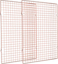 2PCS Cooling Rack for Cooking Baking, 16" x 10" Wire Rack, Rose Gold | Thick Wire Rack, Oven & Dishwasher Safe, for Roasting, Grilling, Drying, Fits Half Sheet Pan