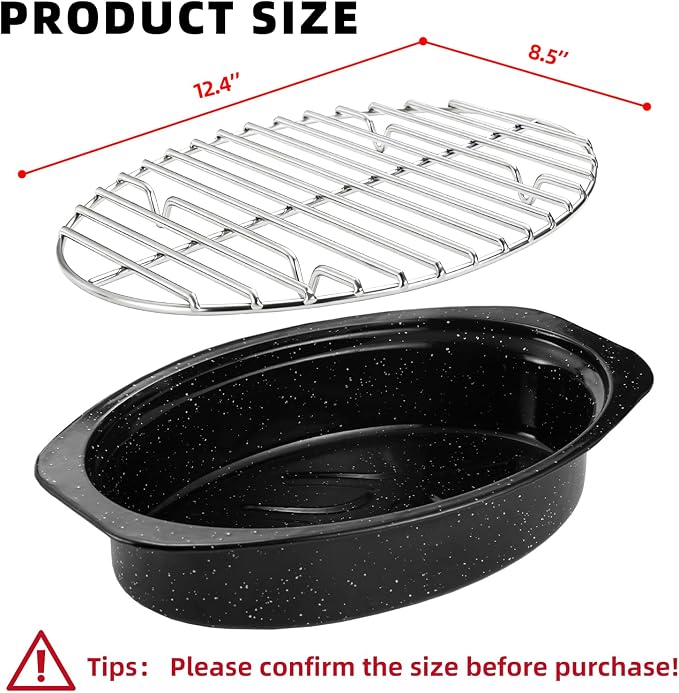 12.4" Roasting Rack,Stainless Steel Cooling Rack, Oven & Dishwasher Safe Baking Rack for Turkey Chicken Roasting, Perfect for Thanksgiving Christmas Gift for Dad Mom Wife