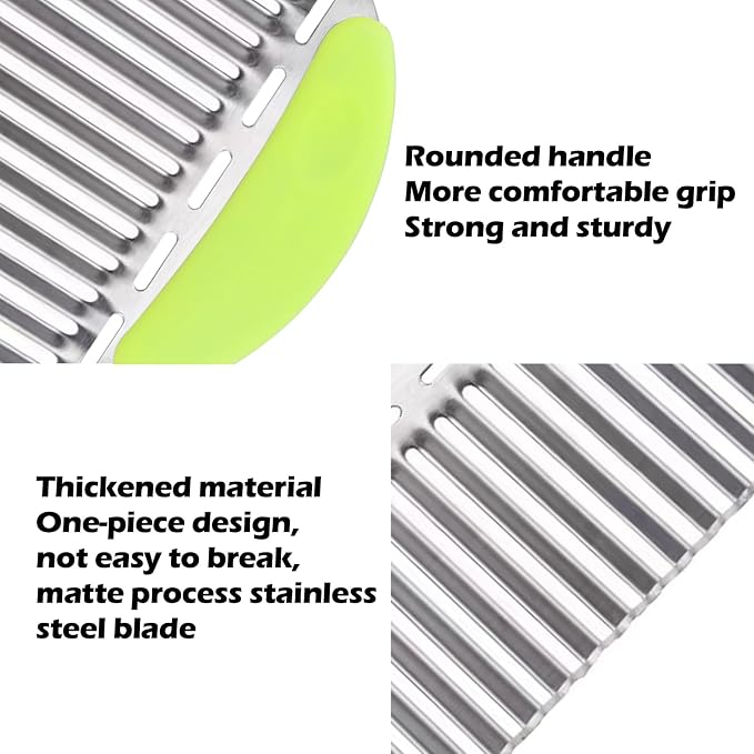 JAYVAR Large Crinkle Cutter French Fry Cutter, Potato Wavy Chopper | Stainless Steel Vegetable Crinkle Cutting, Large Wave Slicer, Onion Chopping Tool with Handle