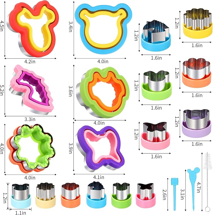 laxizar 18 Pcs Sandwich Cutters Cookie Cutters Uncrustable Bread Maker