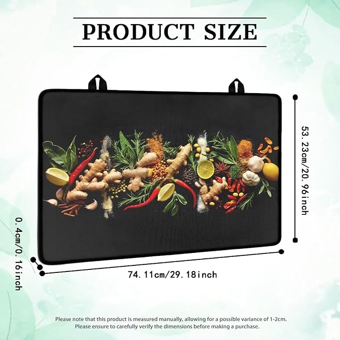 Food Electric Stove Insulation Pad Heat & Stain Resistant Dish Drying Mat for Kitchen 30x21 Inch Cooktop Stove Guard Protector with Anti-Slip Grip Extra Large Mat