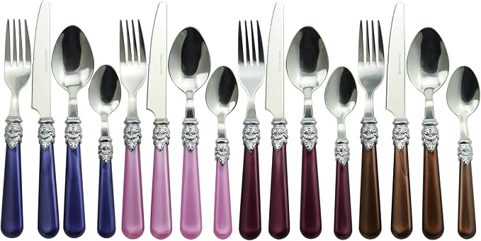 Gypsy Color Gala Mix & Match Stainless Steel Flatware Collection, Set of 16