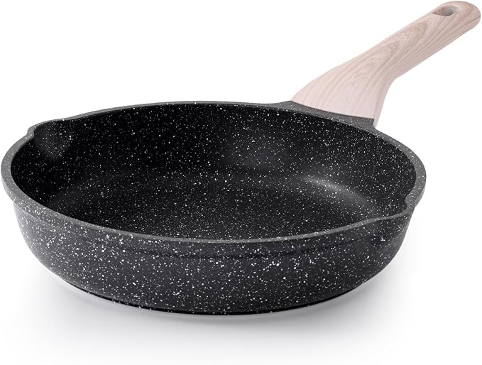 Kordisen Nonstick Frying Pan Skillet, 9.5 Inch Granite Egg Omelet Pan, Healthy and Non Toxic, Induction Compatible, PFOA Free