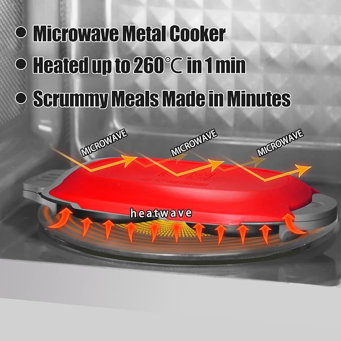 MKYSAIL Quick-Heat Microwave Egg Cooker,Poacher,Fryer for 2 Eggs,Omelet | Multi-use Breakfast Sandwich Maker,Removable Silicone Handles,BPA/PFOA-Free,Dishwasher-Safe,Portable for RV,Dorm,Gift(Red)