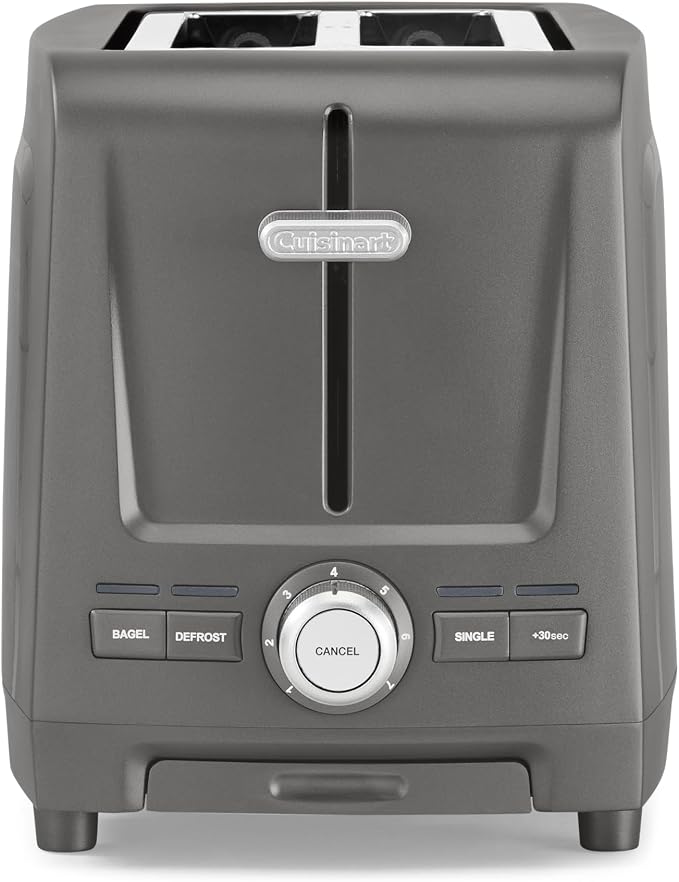Cuisinart Core Collection 2-Slice Toaster | Extra-Long Slots for Artisan Bread | Bagel Setting |High-Lift Quickview™ | Single Slice & Defrost Functions | +30sec Toast Boost |Removable Crumb Tray