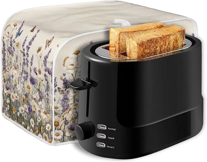 Wild Floral Flowers Two Slice Toaster Cover, Kitchen Small Appliance Covers Home Table Decoration Microwave Oven Dustproof Cover Keep From Dirty Stain