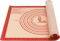 Extra Thick Silicone Pastry Mat Large - NonStick Silicone Baking Mat Dough | With Measurement for Kneading Fondant/Counter Pad Dough Rolling Silicon Cookie Sheet Pie Crust Sourdough Bread Supplies Bake