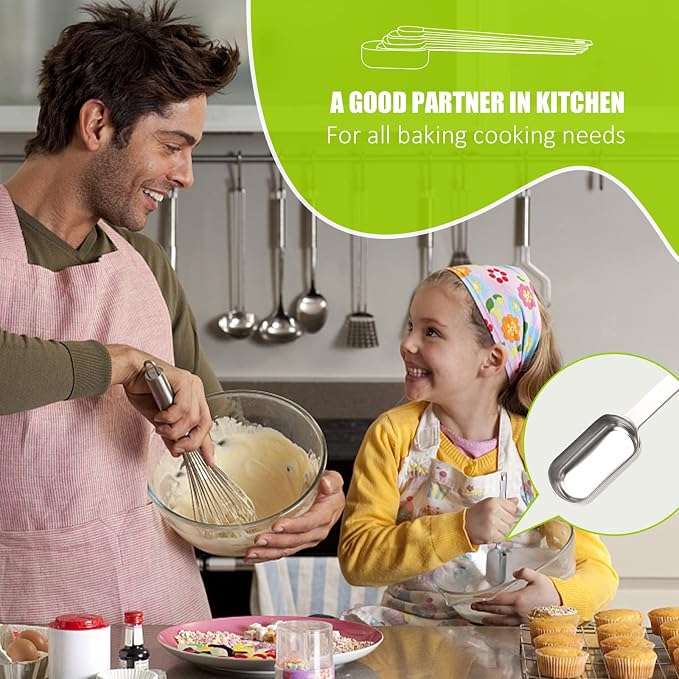 3PCS 1TBSP(15ML) Measuring Spoon, Stainless Steel Long Handle Teaspoons | High Precision, Food-Grade Stainless Steel, ‌Rust-Free, Dishwasher-Safe, Easy-Read Markings, Multi-Purpose, Sturdy & Durable