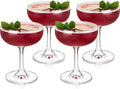 True Coupe Glass, Martini Glasses for Cocktail Party, Perfect for Espresso Martini, Manhattan, Champagne, Elegant 7 oz Glassware for Home Bars, Wedding Gifts, Margarita Glasses Set of 4
