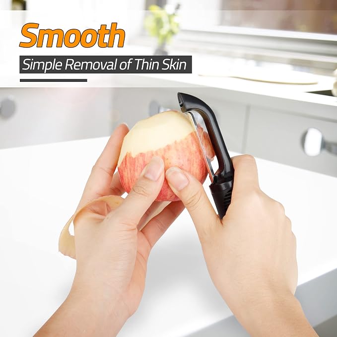 -BINGBING- Vegetable Peeler, Stainless Steel Potato Peeler with Sharp Blade | Kitchen Gadget, Handheld Fruit Peeler, for Carrot, Apple, Cucumber, Daily Cooking Tool