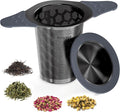 Tea Infuser for Loose Leaf Tea,Stainless Steel Tea Strainer with Silicone Handles,Extra Fine Mesh Tea Strainers for Loose Tea Filter Fine Tea Leaves Effectively,Fits TeaPots/Mugs(Black)