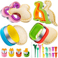 Nifogo Sandwich Cutter for Kids Lunch 22 Pcs (LARGE) | Sandwich Maker, Cookie Cutters and Sealer Set, Stainless Steel, Bread Decruster, Dinosaur Mickey Heart Shape for Boys Girls