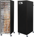 Bun Pan Sheet Rack Cover,Bread Speed Rack Cover with Zipper,Fit 20 Tier / 10 Tier Commercial Bakery Pizza Cooling Proofing with Clear Plastic Roll Top Door and Breathable Mesh Vent(20-Tier)