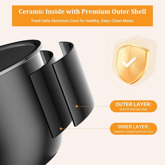 NEWBULIG 10-In-1 Electric Pressure Cooker, 3 Quart Multi Cooker for Rice, Stew and Steam, Small Programmable Stainless Steel Pot with Slow Cook Function and Ceramic Inner Pot