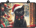 Christmas Cat Silicone Stove Top Cover, Stove Top Cover for Electric Stove(30"x21"), Thick Insulation Mat for Countertop, Anti-scalding Dish Drying Mats for Kitchen, Easy to Clean