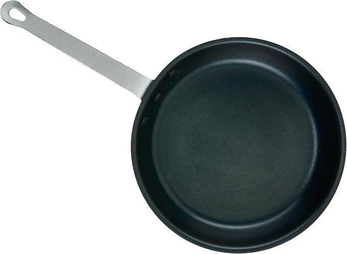 Winco 10" Aluminum Fry Pan/Skillet, Non-Stick Finish | Riveted handle, Great for Sauteing, Searing, Frying and Restaurant Kitchens
