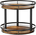 LAMU 12'' Wood Lazy Susan Spice Rack Organizer, 2 Tier Spice Organization for Cabinet, Countertop, Kitchen, Table Top, Pantry, Condiment and Seasoning Rack Organizer