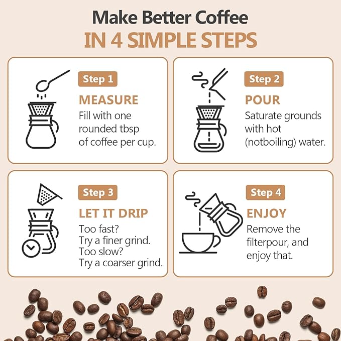 Pour Over Coffee Maker 14 OZ, 4 Cup Borosilicate Glass Drip Coffee Maker with Reusable Stainless Steel Filter and Cork Grip for Home Café 400 ML (Diamond Shape)