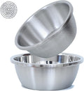 Paoli 304 Stainless Steel Fine Mesh Colander Set, 1.5QT Large Capacity Strainer with Mixing Bowl — Rinse Fruits, Veggies, Rice & Drain Pasta, Dishwasher Safe (2-Piece)