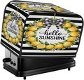 4 Slice Toaster Cover Hello Summer Lemon Toaster Covers Four Slice Wide Slot Waterproof and Dustproof Covers for Wide Slot Toasters and Small Appliances Kitchen Decor Gifts