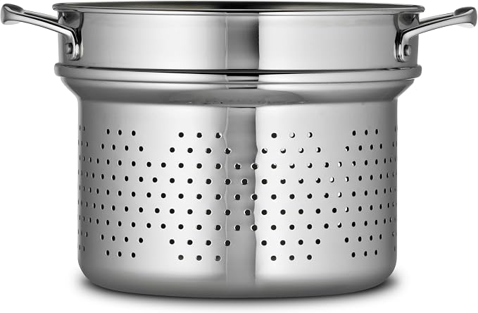 Tramontina Signature Stainless Steel Pasta Strainer Insert for Pot | Basket compatible with 8-Quart Stock Pot