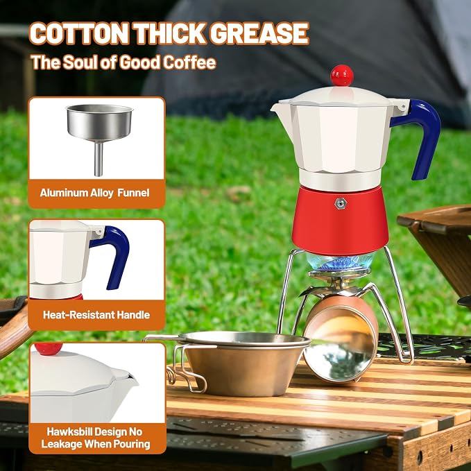 12 Cup Aluminum Espresso Stovetop Moka Pot Express Coffee Maker Percolator Italian Classic Mocha Coffee Machine for Italian and Cuban Cafe Brewing for Home & Camping 600ml 20oz