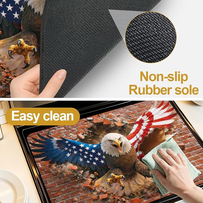 American Eagle Stove Top Cover 28.35x20.47 in Non Slip Mat | Heat Resistant Cooktop Protector Mat with Non-Slip Backing, Scratch Protection and Countertop Drying Mat.