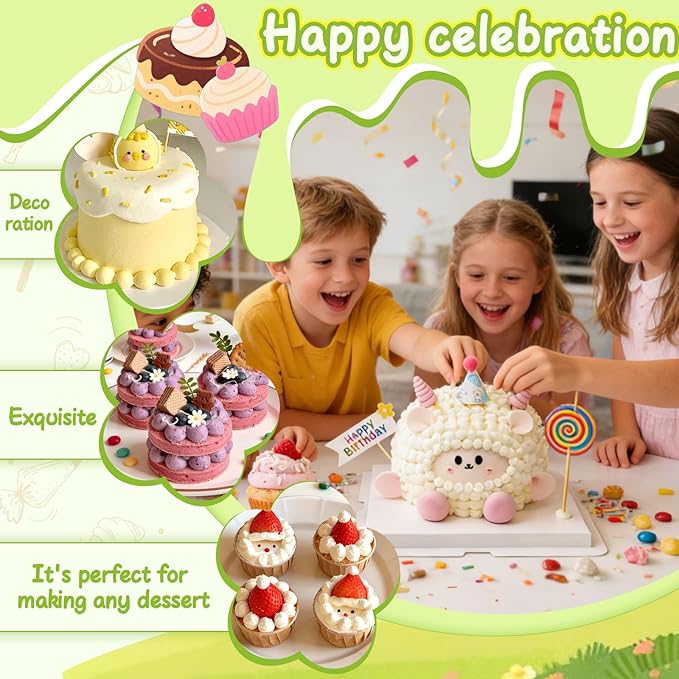 Hendiy 5 Pieces Large Round Piping Tip Set, Stainless Steel | Professional Cake Decorating, Frosting Tip, For Cupcakes Cakes Cookies