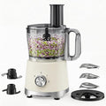 OLIXIS Food Processor 10.5 Cups, 600W Powerful Food processors with 5 Blades, Dishwasher Safe Meat Grinder for Slicing, Shredding, Chopping, Kneading, for Meat, Vegetables, Fruit, Dough