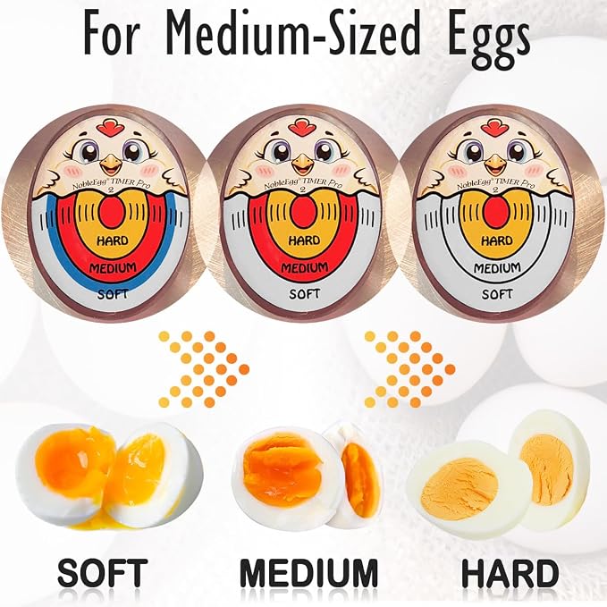 Nobleegg Egg Timer Pro2 Boiling Soft Medium Hard Eggs Kitchen Gadget Tricolor Certified