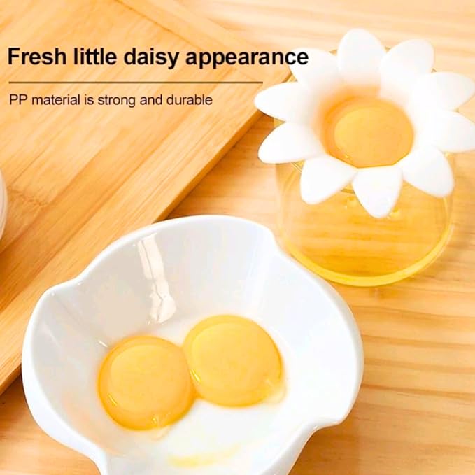 Egg Yolk Separator Cute, Daisy Egg Separator Flower, Egg Separators for Yolk Funny, Egg White Separator, Kitchen Gadgets