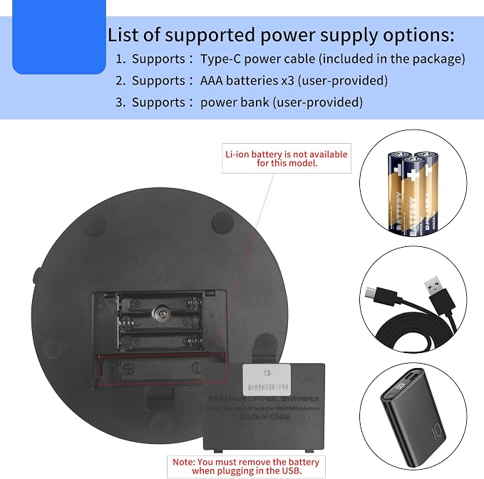 Rotating Display Stand Easy to Switch Direction, Spinning Platform Adjustable Speed, 360 Degree Motorized Photography Turntable for Jewelry, Shoes Display and Shooting, Lazy Susan(4.53" black)