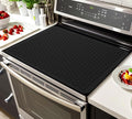 Silicone Stove Top Covers for Electric Stove, 28" x 20" Stovetop Cover, Dish Drying Mat XL for Kitchen, Stove Mat Protector, Heat Resistant Cooktop Cover, Flat Range Stovetop Protector Black (Black)