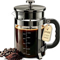 QUQIYSO French Press 51oz,Large French Press Thickened Glass Coffee Press | French Press Stainless Steel,Large Capacity Coffee Maker,Easy to Clean,4 Filter,Suitable for Party Home Office(Dark Pewter)
