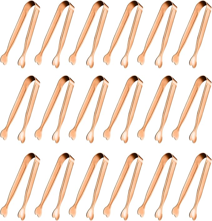 Mini Serving Tongs, Anytrp 18-Packs Stainless Steel Sugar Tongs, 4.3inch Ice Tongs Kitchen Tong Appetizers Tong for Coffee Bar, Tea Party, Desserts Party, Sugar and Ice Bucket