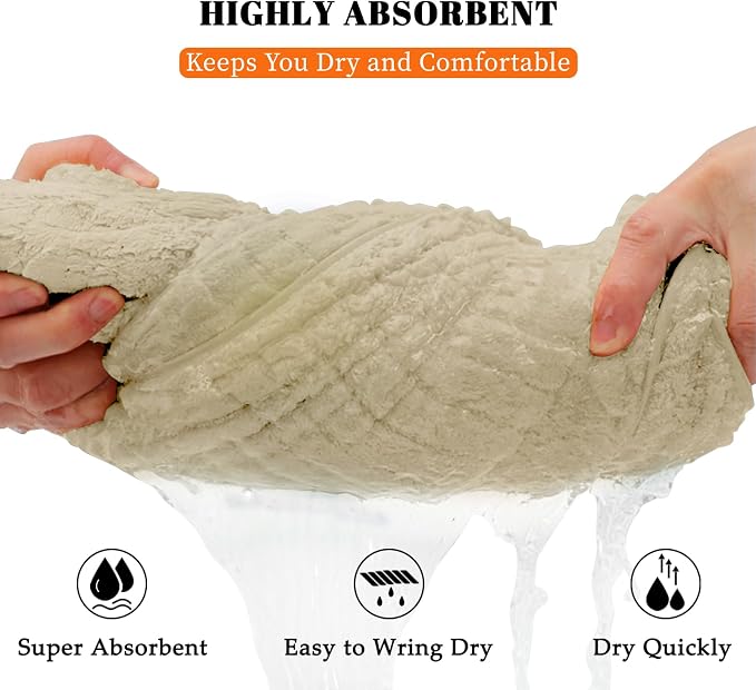 4 Pack Bath Towels Set 35 x 70in Extra Large, Ultra Soft Microfiber | Luxury Thick High Absorbent and Quick Dry Bath Sheet for Bathroom, Beach, Yoga, Sport,SPA, Fitness, Beige