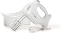 Hamilton Beach Power Deluxe 6-Speed Electric Hand Mixer With QuickBurst | Powerful 250 Watt Motor | Traditional Beaters | Whisk | Snap-On Storage Case | Bowl Rest | White | 62695V