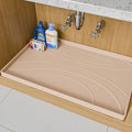 Under Sink Mat 22" x 19", Silicone Under Sink Liner for Kitchen and Bathroom, Waterproof Cabinet Protector Drip Tray, Protects Cabinets from Leaks and Spills