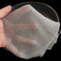 Cast Iron Cleaner & Chainmail Skillet Scrubber - 28''x28'' 3.8mm Small Ring, 316L Stainless Steel Interlocking Mesh Sheet, Flexible Chainmail Panel, Fine Linked Ring Fabric, Woven Ring Net