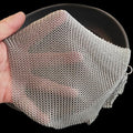 Cast Iron Cleaner & Chainmail Skillet Scrubber - 16''x16'' 3.8mm Small Ring, 316L Stainless Steel Interlocking Mesh Sheet, Flexible Chainmail Panel, Fine Linked Ring Fabric, Woven Ring Net