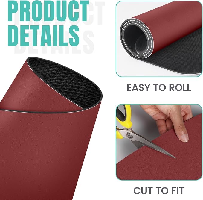 Coffee Mat Super Absorbent Dish Drying Mat Coffee Bar Mat 12"x 19", Red | Match with Coffee Machine Accessories Large Drying Mats for Kitchen Counter