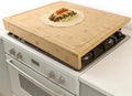 BAMOTTO CRAFTBAMBOO 24 x 18 Inch Large Bamboo Cutting Board Stovetop Cover | Detachable Support Legs | Detachable Front Lip | Over-the-Sink Board | Noodle Board | Carving and Pasta Board | XXL