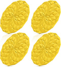 ME.FAN Silicone Trivet Mats - 4 Pack Pot Holders - 7.4'' Thickened Hot Pads for Hot pots, Pans and Dishes, Heat Resistant Silicone Trivet for Table and Counter Top Yellow