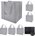 6 pack Reusable Grocery Bags,Thick Bottom-Shopping Bag for Groceries | Heavy Duty Large Shopping Totes,Reusable Bags With Handles ,Foldable,Washable ,Load Capacity Over 45 Pounds