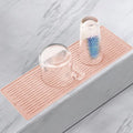 Dish Drying Mats, Heat-resistant Silicone Mat for Kitchen Counter, Non-Slip Dish Dry Mat Dishwasher Safe Large, Pink