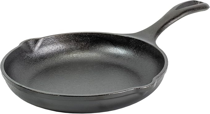 Lodge 8" Cast Iron Skillet - Chef Collection - Perfect Sear - Ergonomic Handles - Superior Heat Retention - Cast Iron Cookware & Skillet